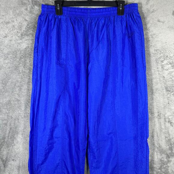 Reebok Track Pants Men's XL Sweatpants Y2K Nylon Blue Baggy - Picture 1 of 7